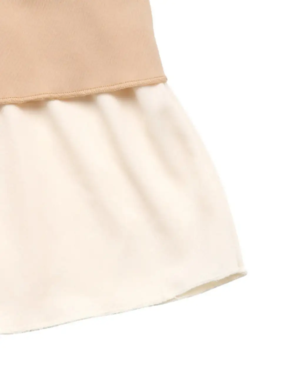 Layered Contrast Midi Skirt