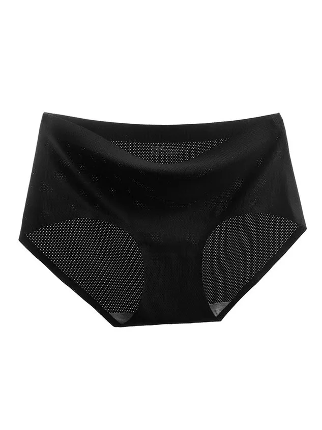 Women Comfortable Simple High Elasticity Ventilation Hole Seamless Panty