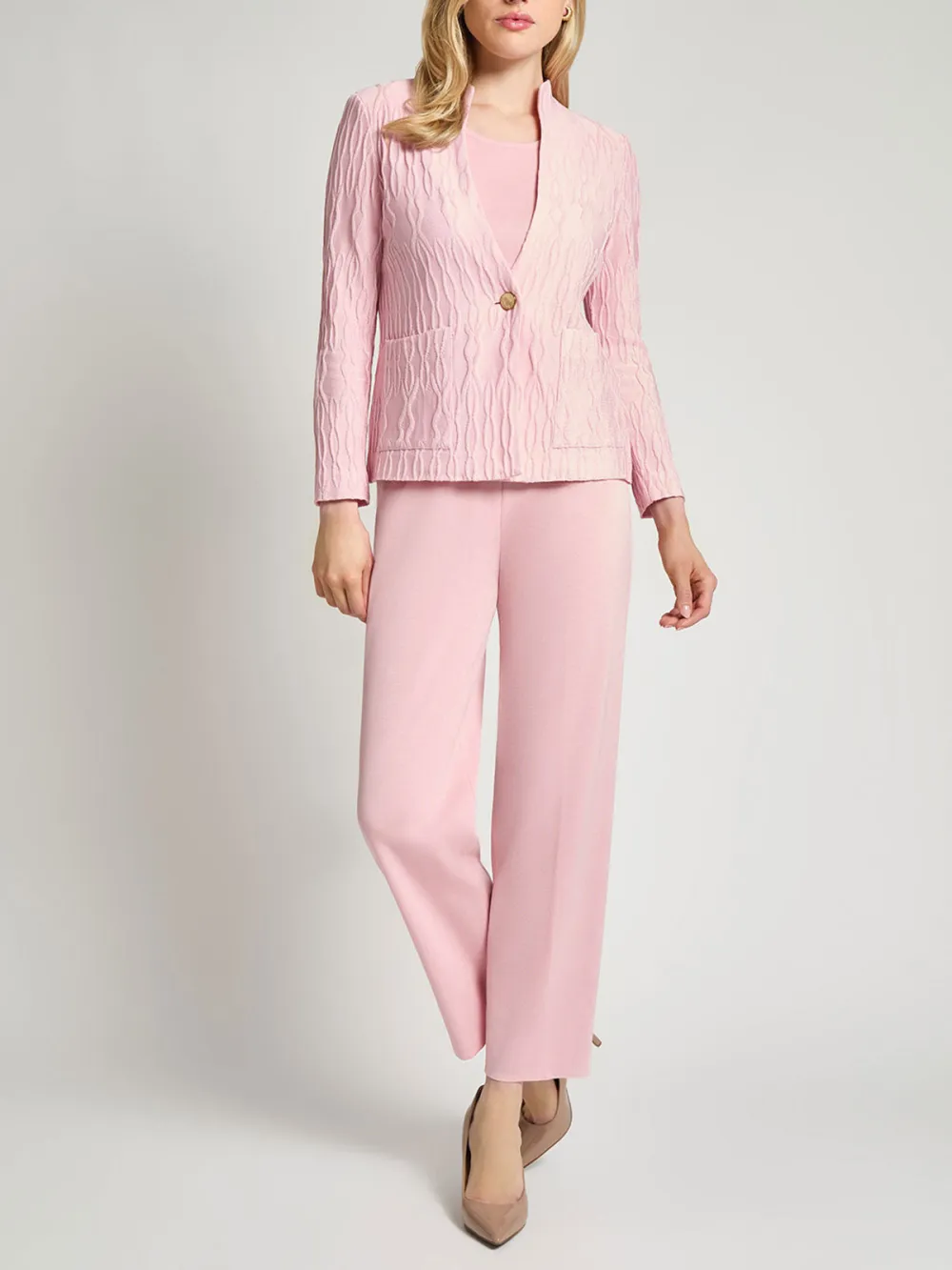 Stand Up Collar Knitted Jacket