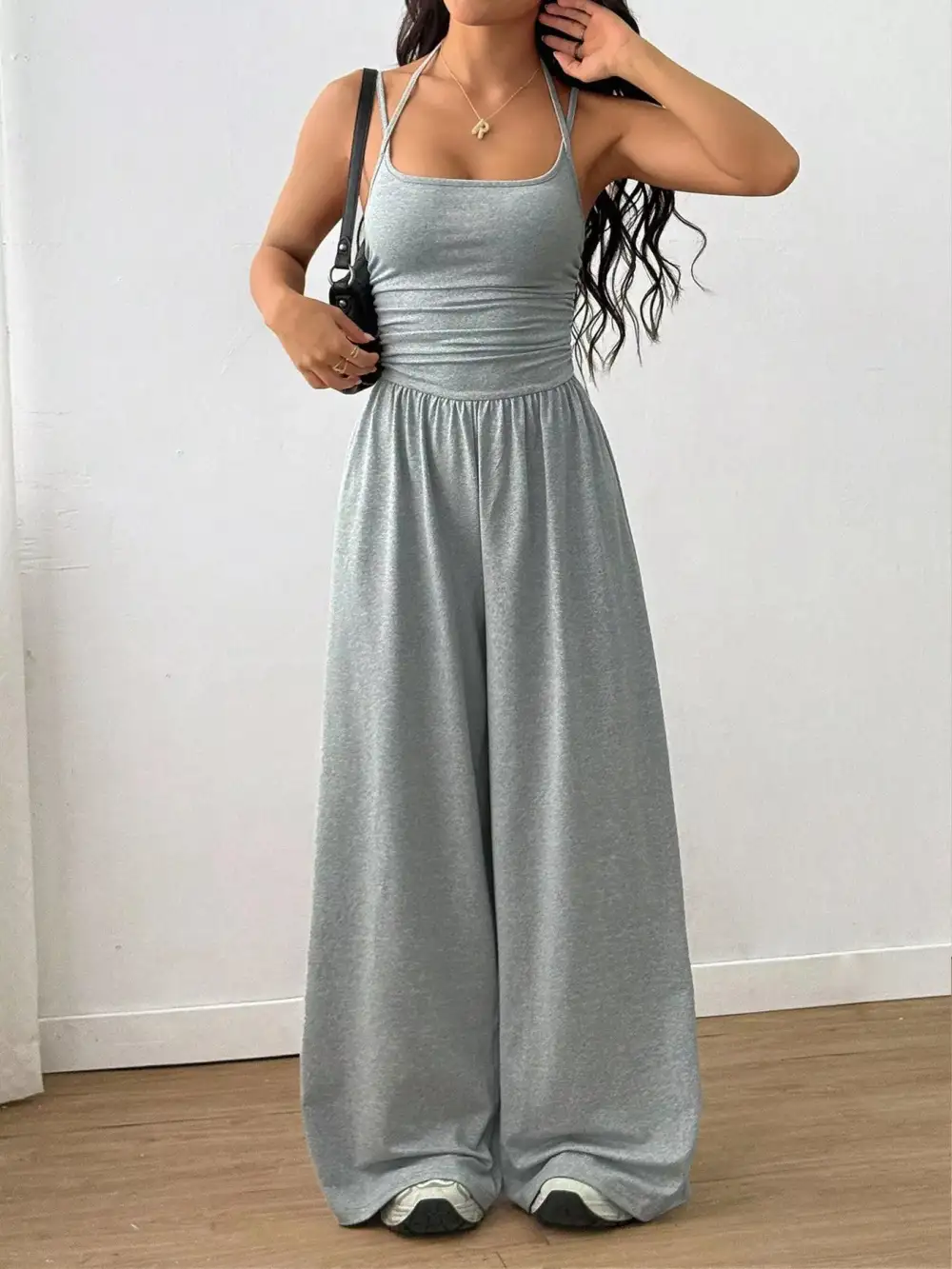 Sleeveless Casual Wide Leg Jumpsuit