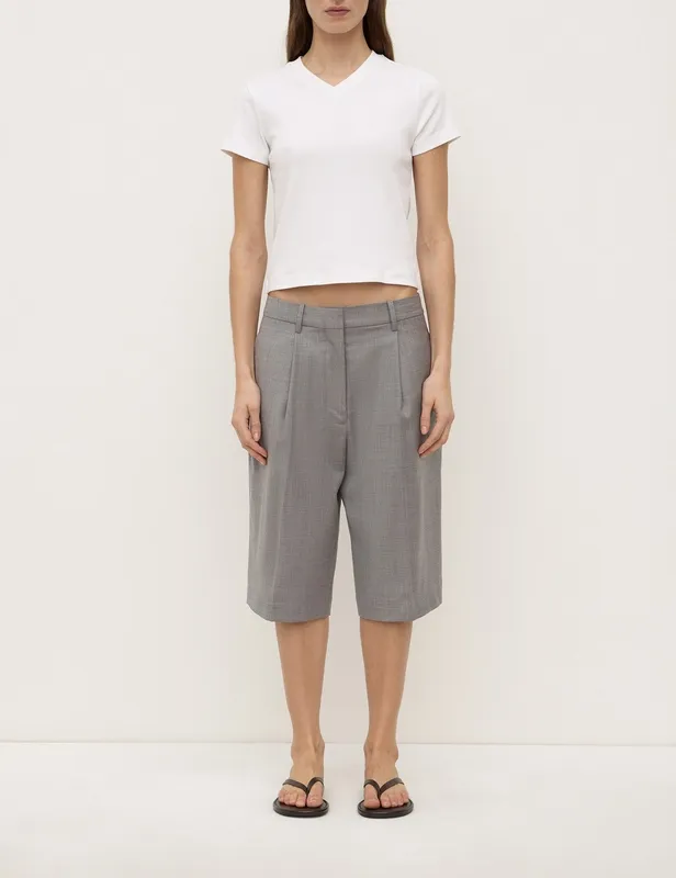 Grey Marle Tailored Wool Suit Short