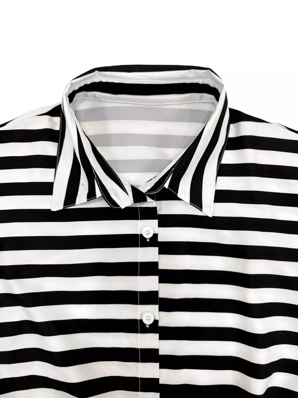 Striped Button Front Romper
