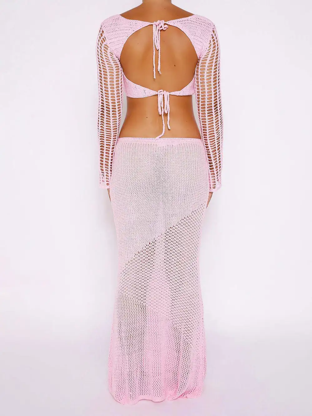 Tied Long Sleeve Top Swim Cover Up