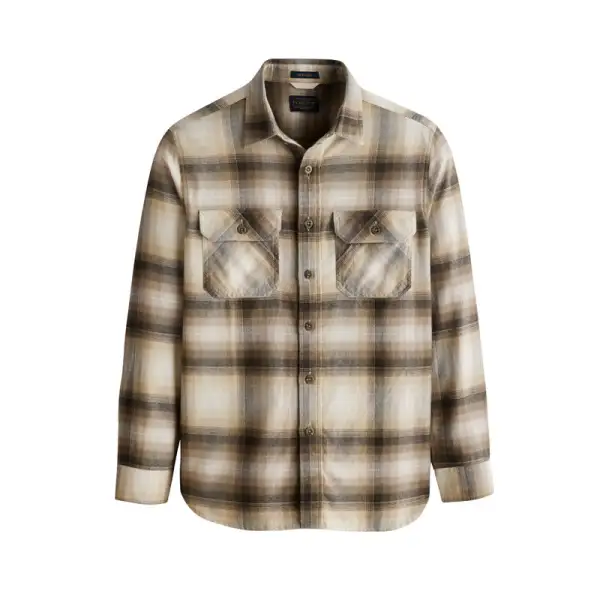 Clean Burnside Plaid Flannel Shirt