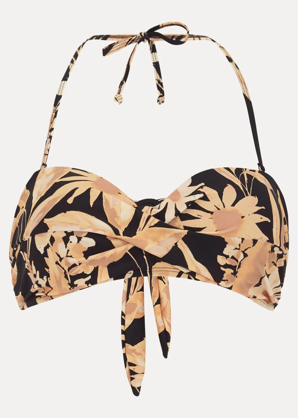 Floral-Patterned Bikini Top