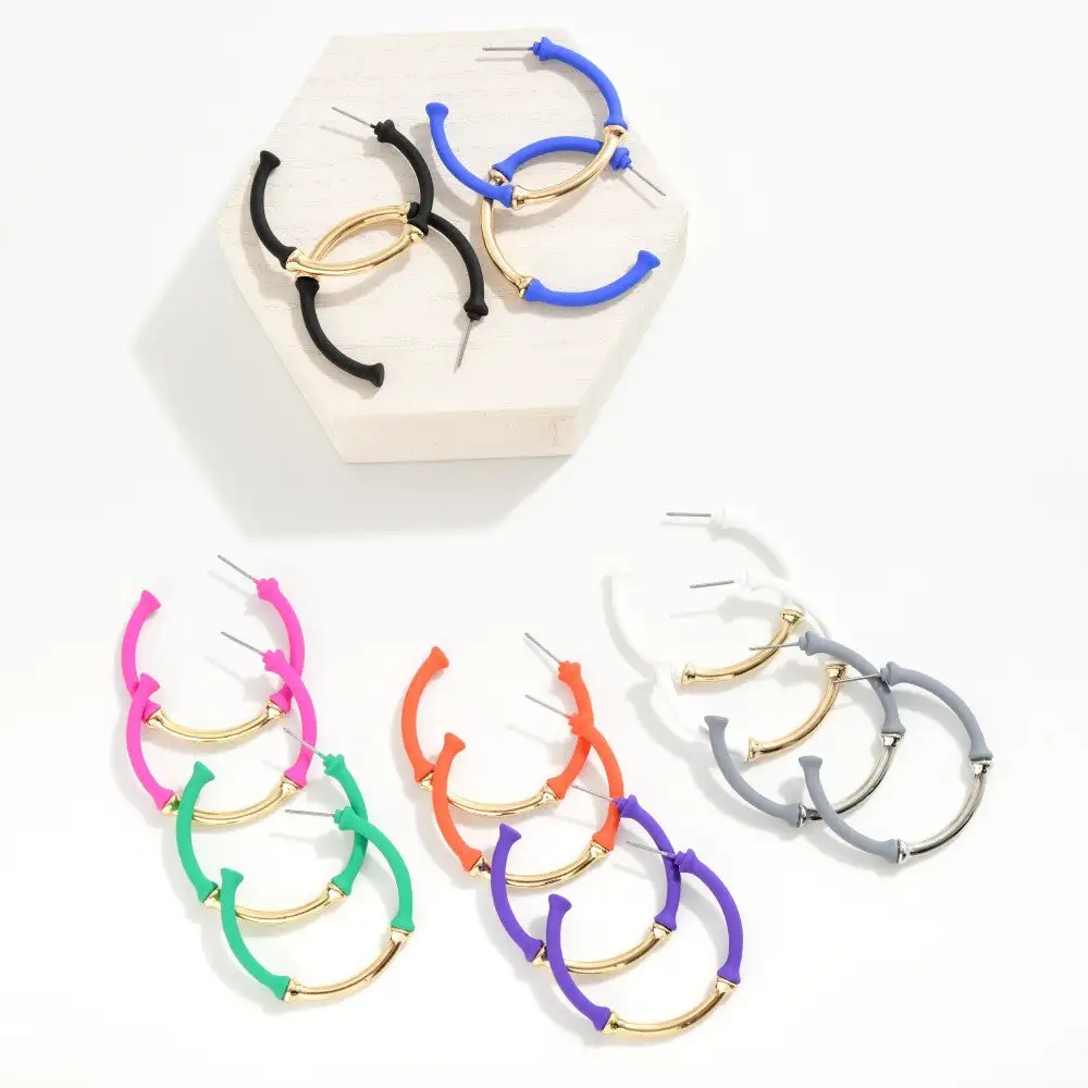 Coated Bamboo Earrings