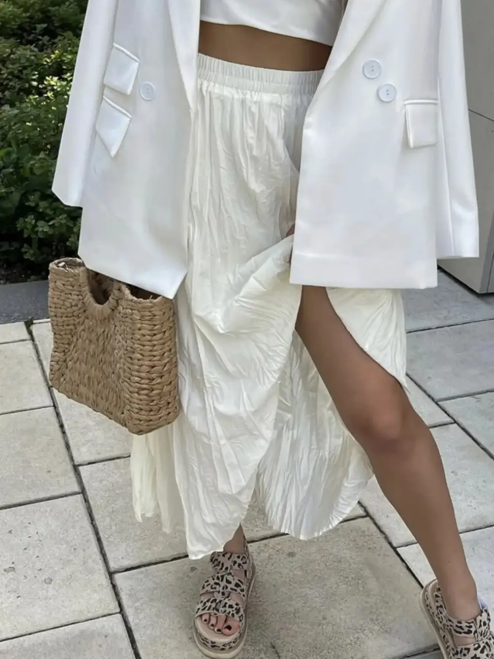 Ruched Elastic Skirt