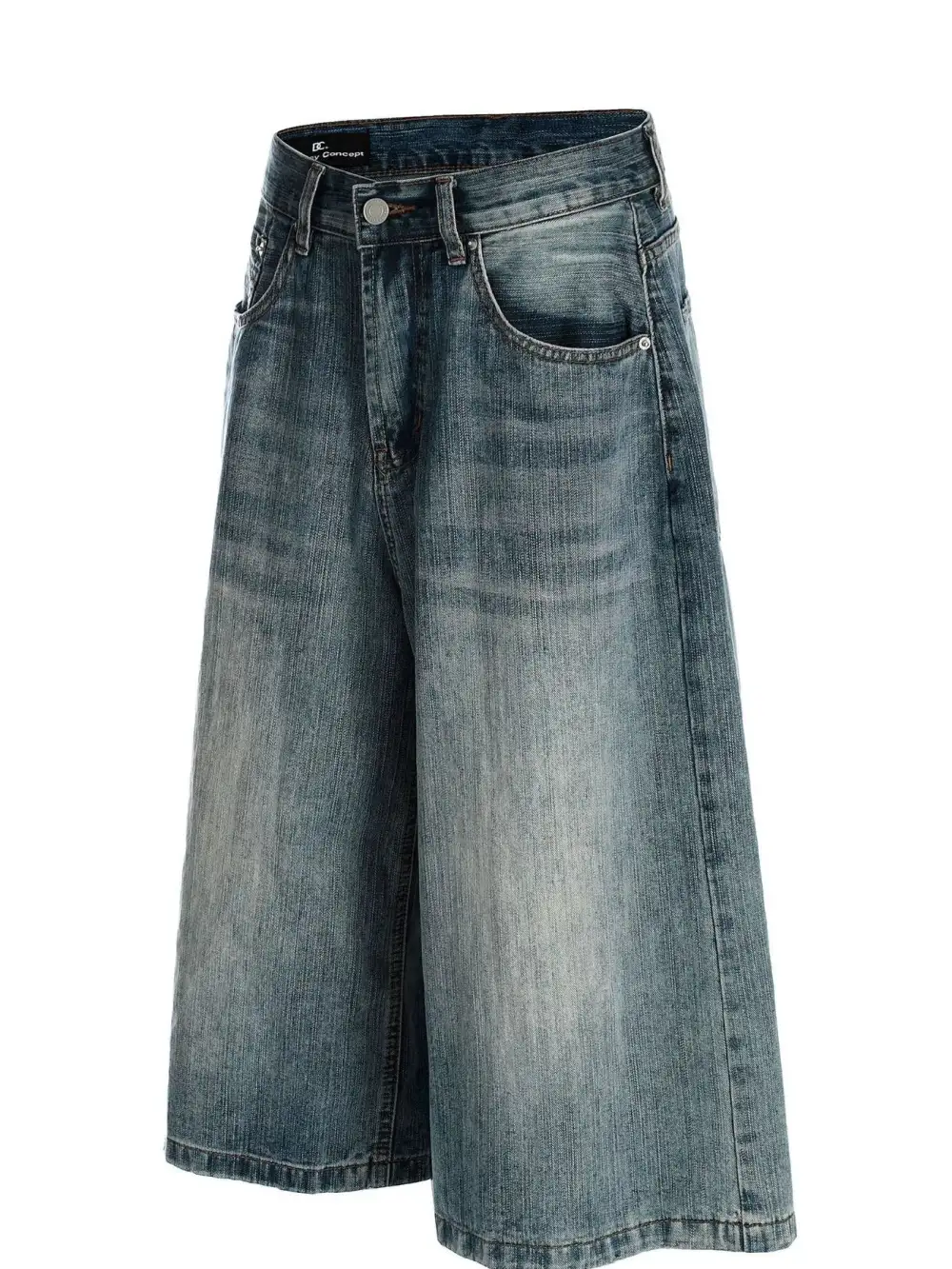 Classic Wide Leg Cotton Blend Casual Shorts