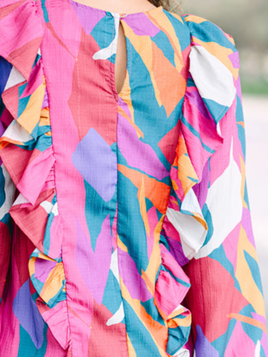 Pink Abstract Blouse