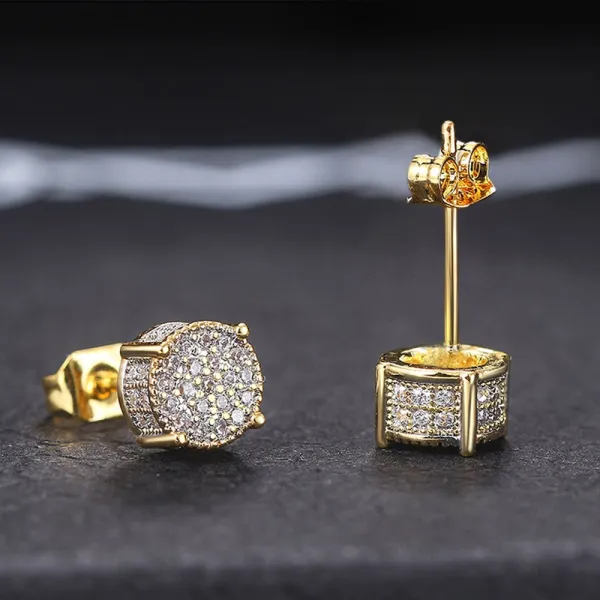 Stylish Round Stud Earrings