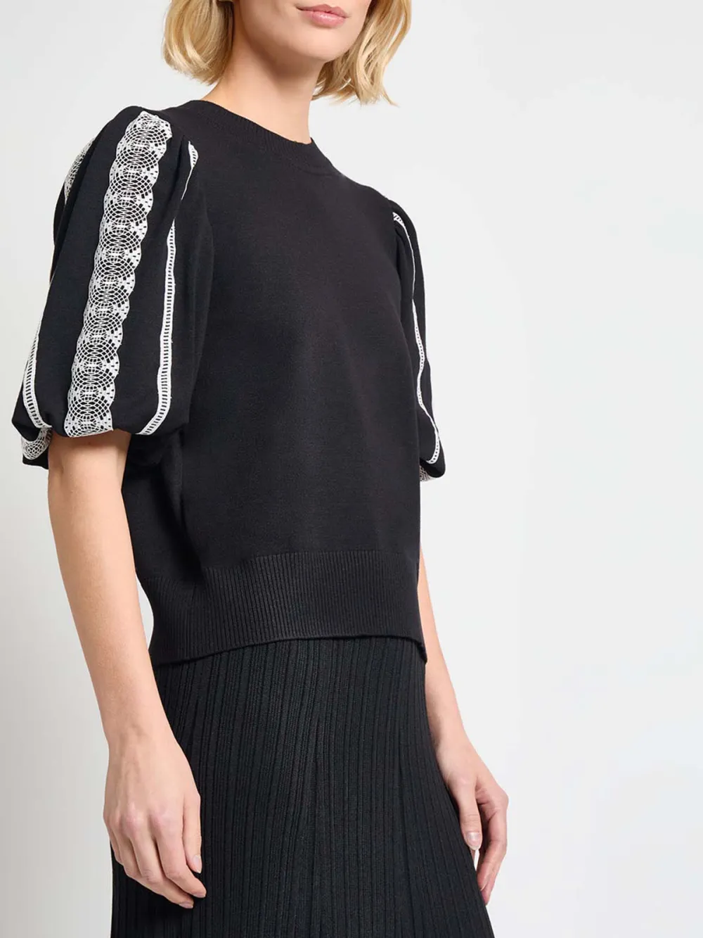 Ribbed Half Sleeve Shirt