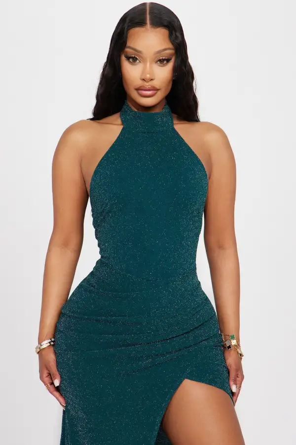 Angelique Glitter Gown - Hunter
