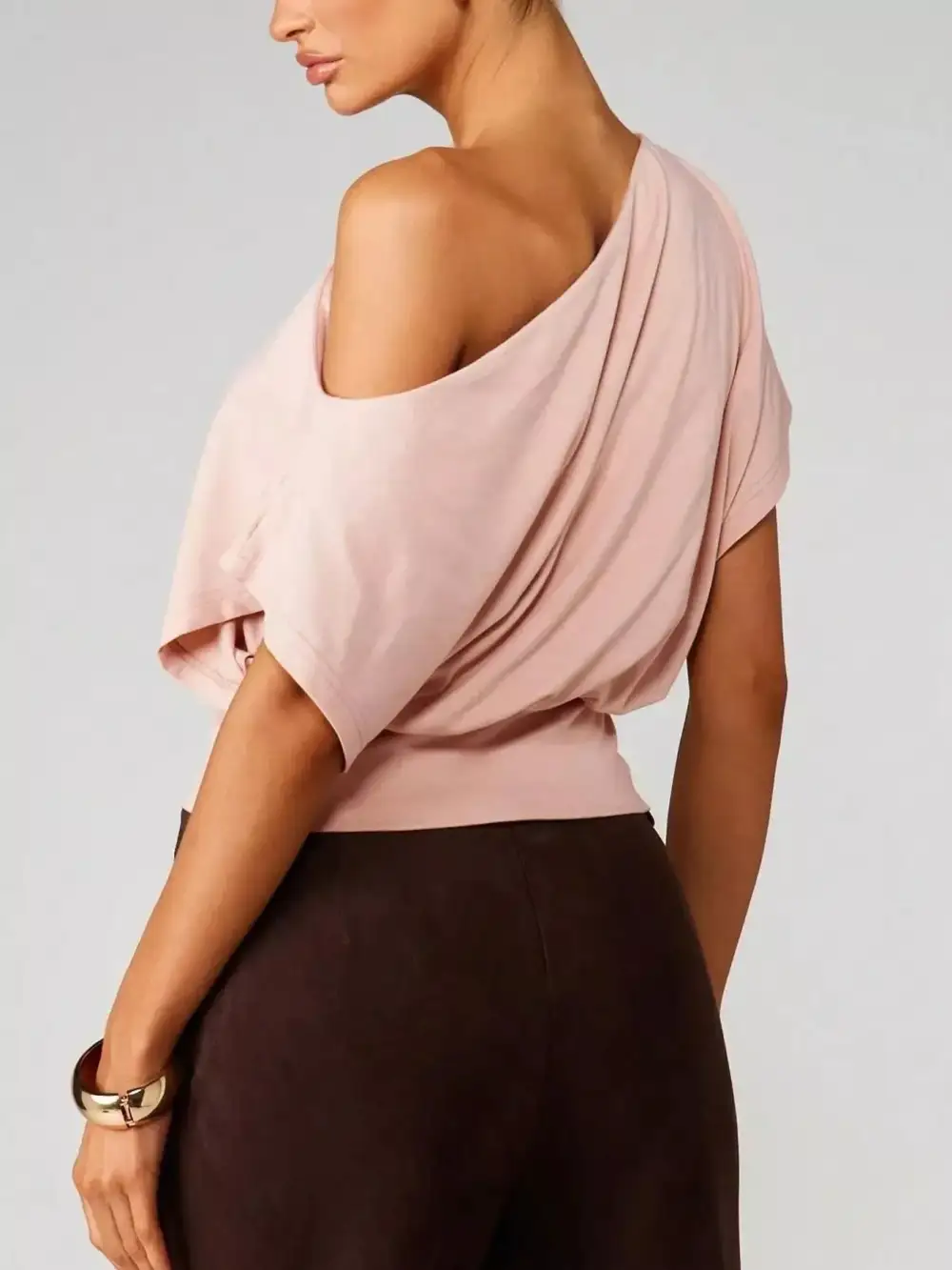 One-Shoulder Crop T-Shirt