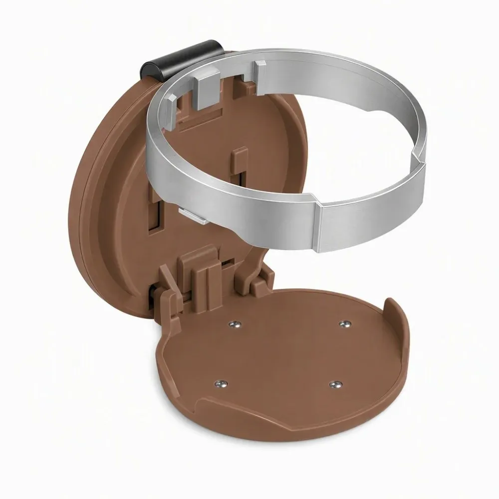 Universal Foldable Car Cup Holder with Hook, Space-Saving Vehicle Drink Holder for Bottles, Coffee Cups & Tumblers