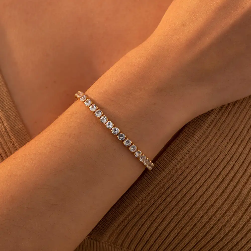 Decorative Stainless Steel Rhinestone Fashion Bracelet