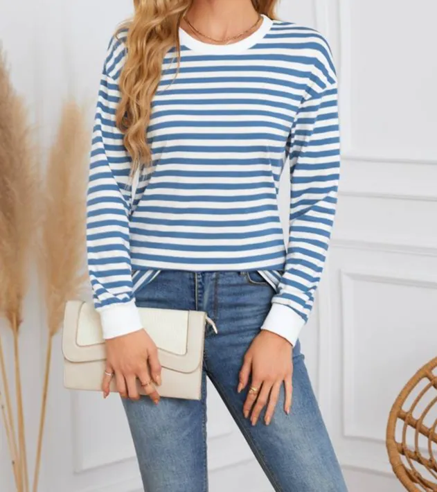 Essential Striped Long Sleeve Te