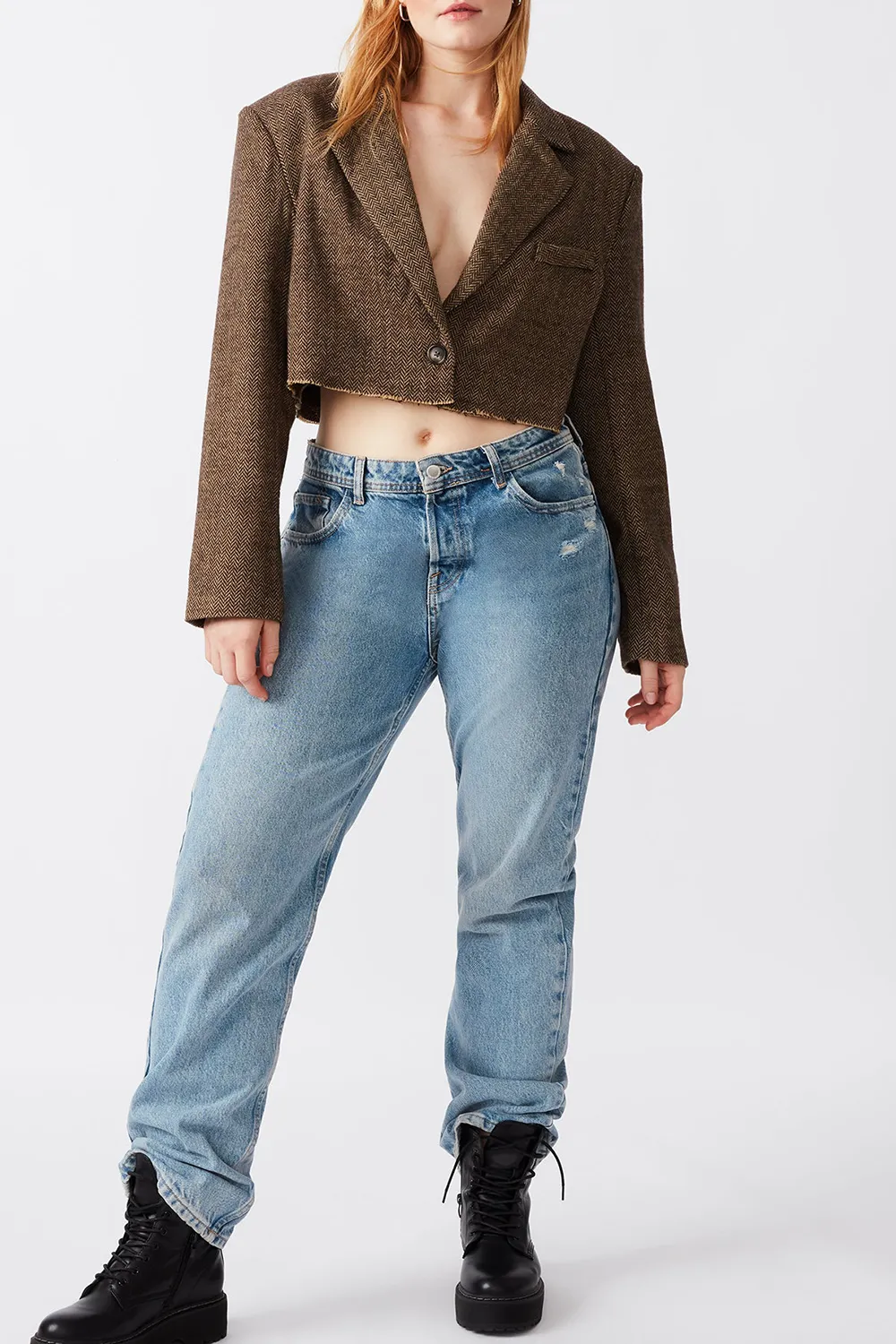 CROPPED CROPPED BLAZER BLACKWHITE