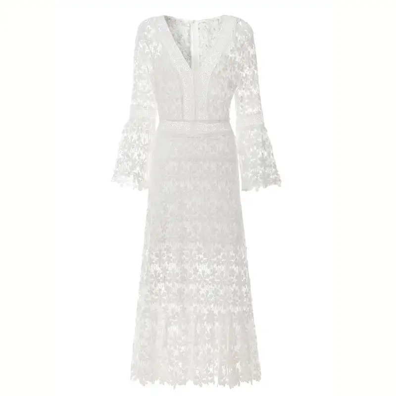 Enchantress of Lace: The Majestic Boho Maxi Dress