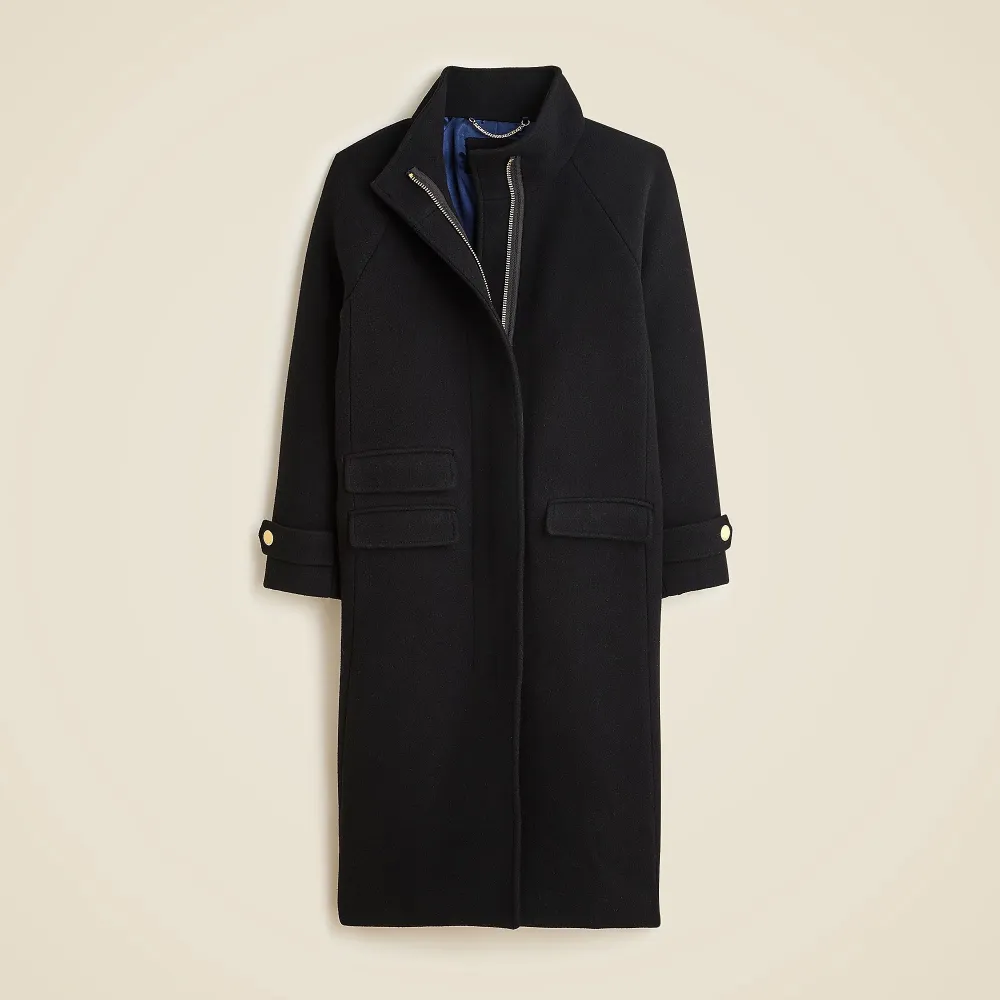 Stadium-Cloth Wool Blend Long Coats