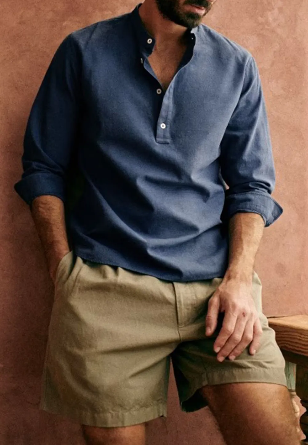  Mandarin Collar Shirt