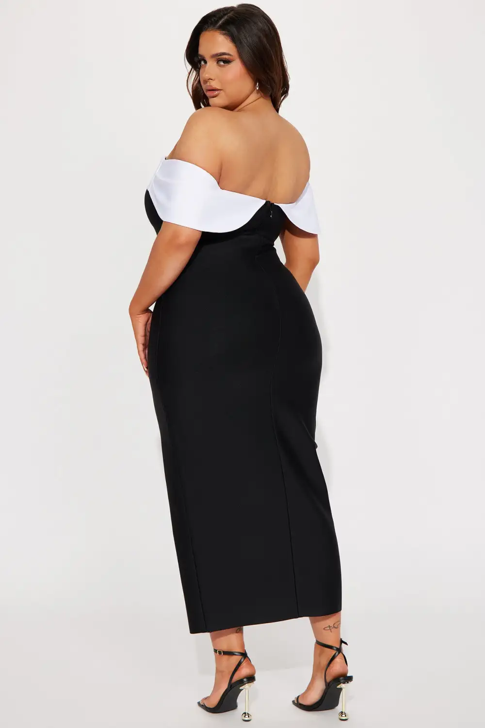 Tessa Bandage Midi Dress - Black
