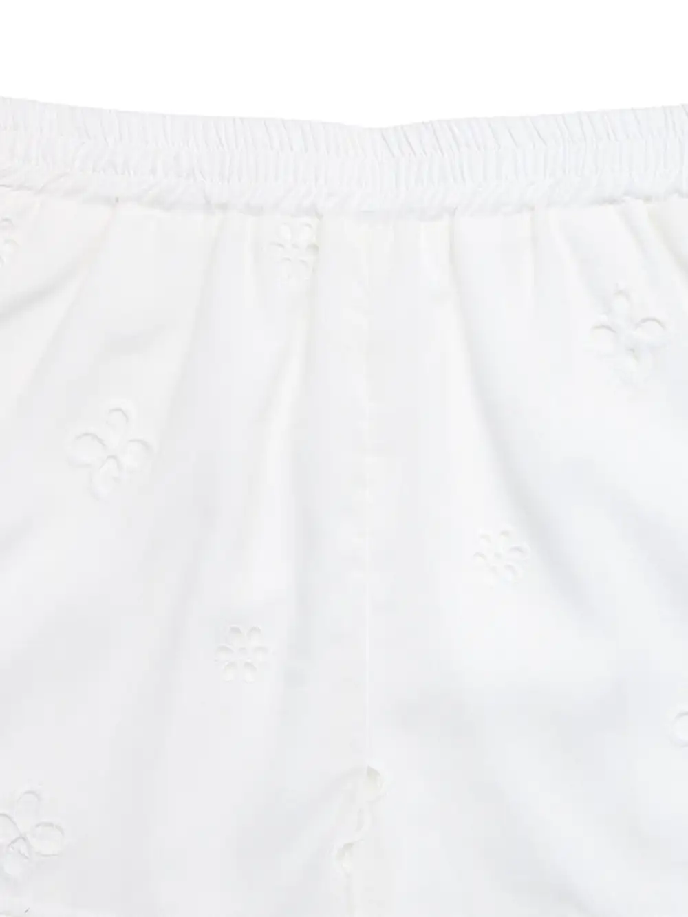 Embroidered Lace Hem Shorts