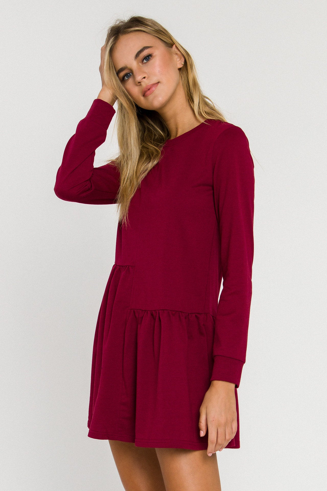 Knit Unbalanced Seam Dress