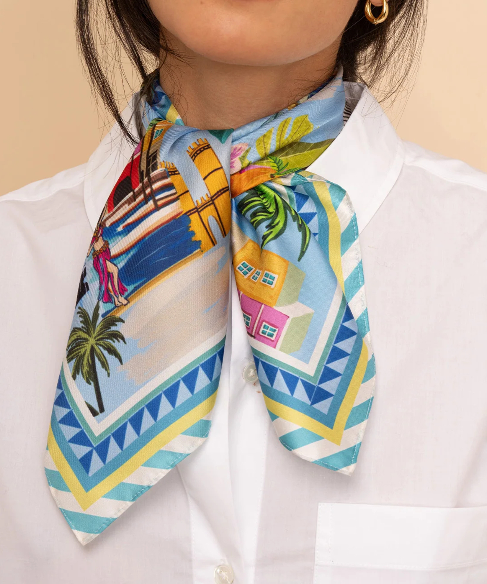 Versatile Styling Casual Style Silk Bandana