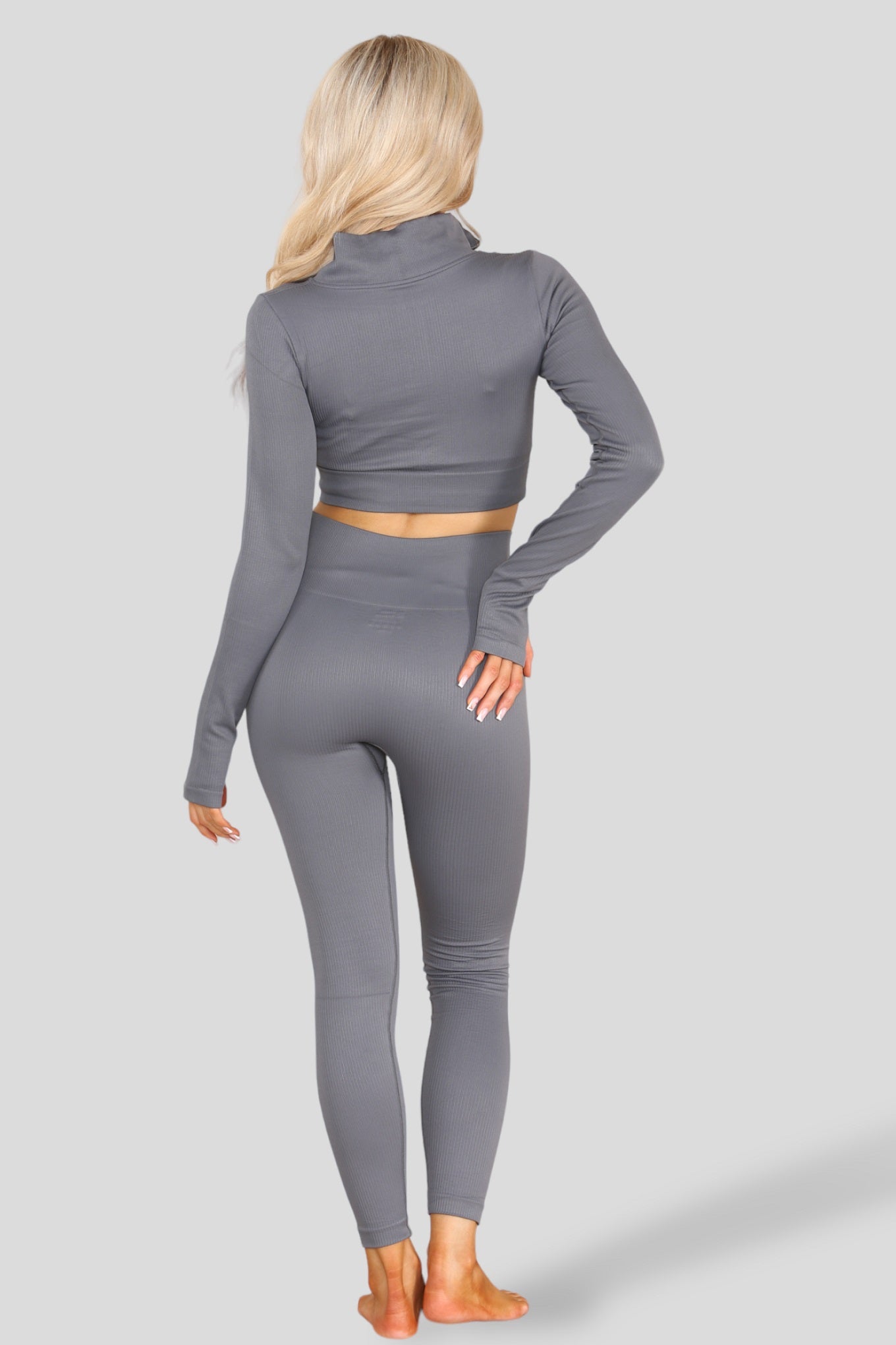 Ribbed Zip Top & Leggings Active Set - Gwen