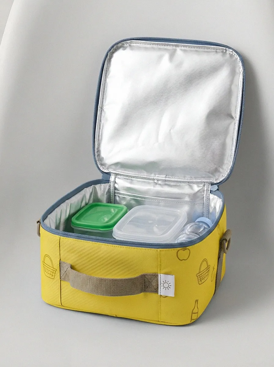 Unisex Picnic Lover Picnic Basket Pattern Printed Insulated Lunch Bag