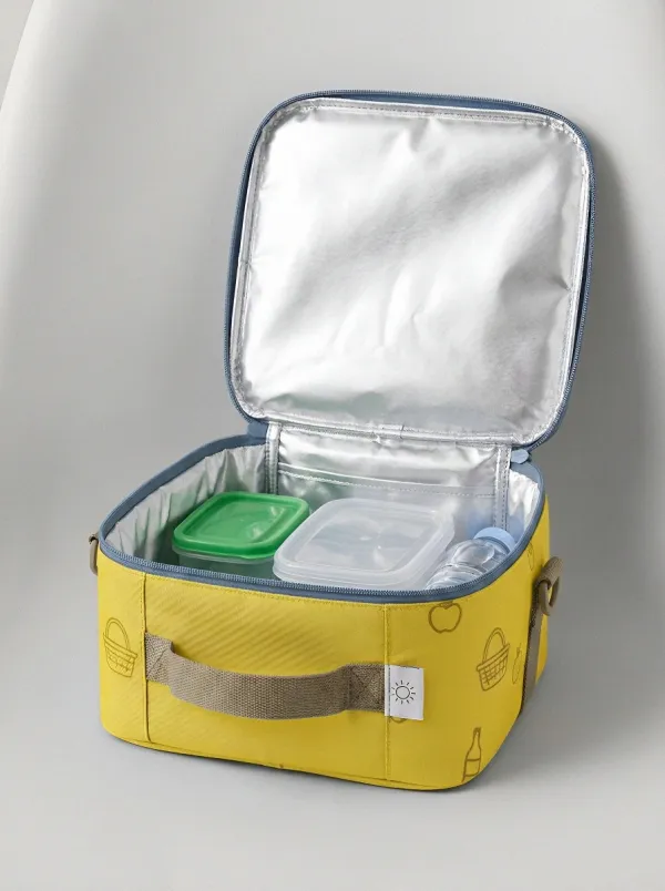 Unisex Picnic Lover Picnic Basket Pattern Printed Insulated Lunch Bag