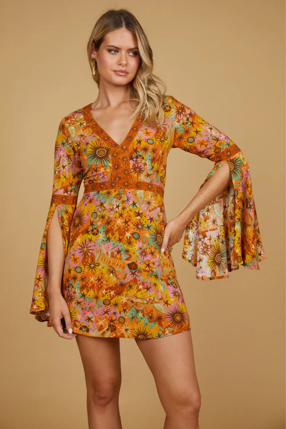 Jupiter Mini Dress - Rising Sun