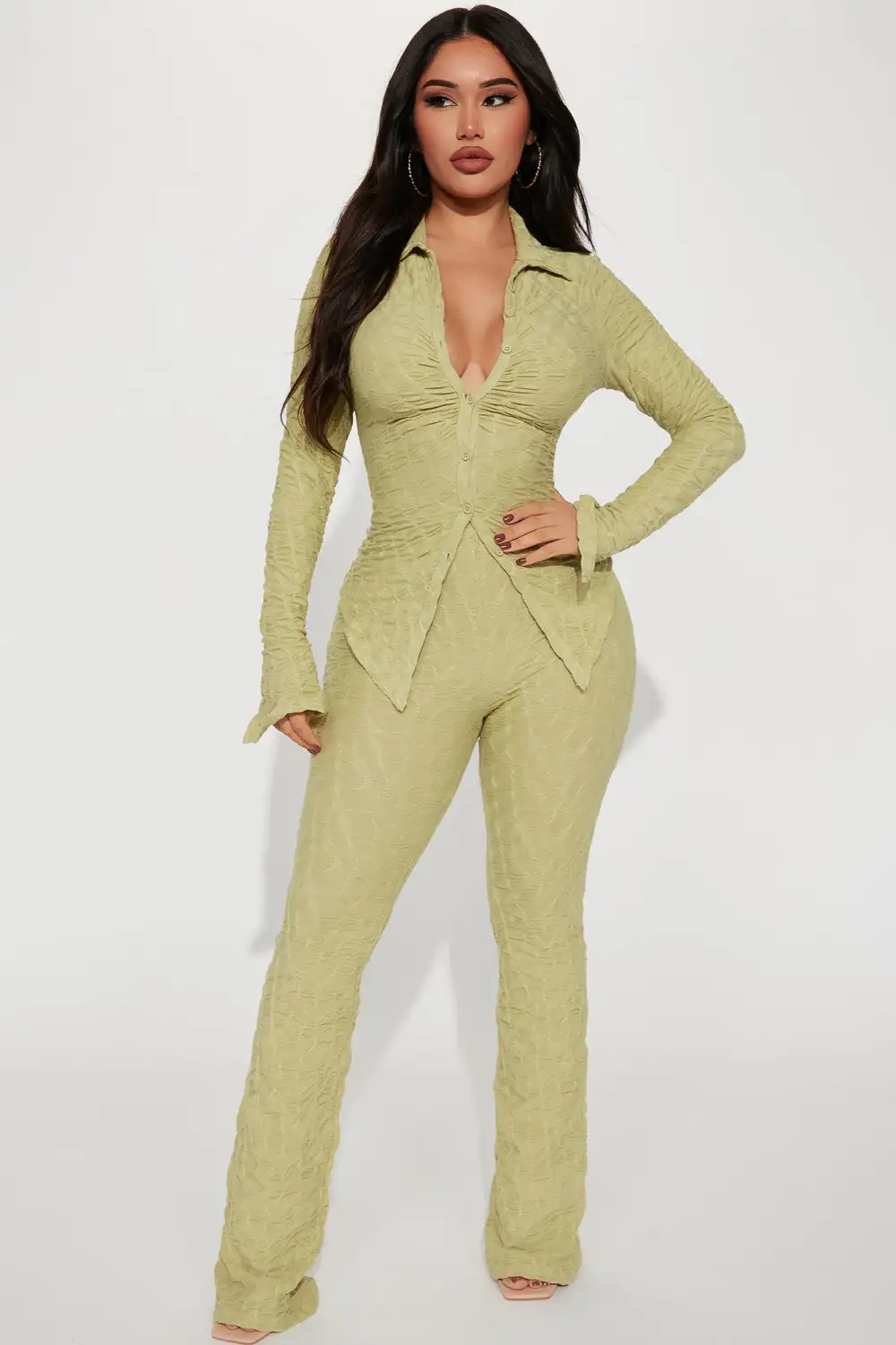 Petite Liliana Pant Set - Green