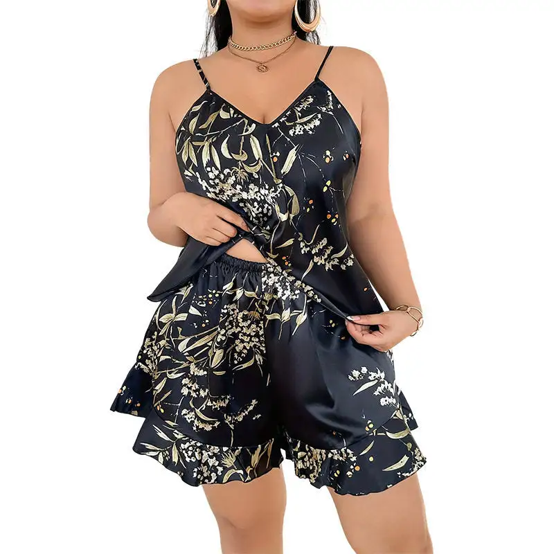 Cherry Print Pajama Sleeveless Set