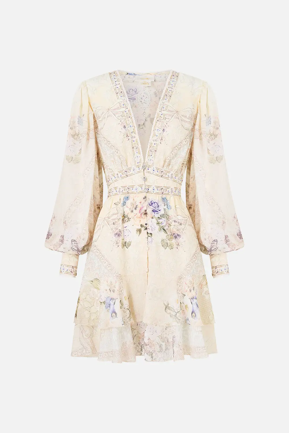 Button Front Frill Dress