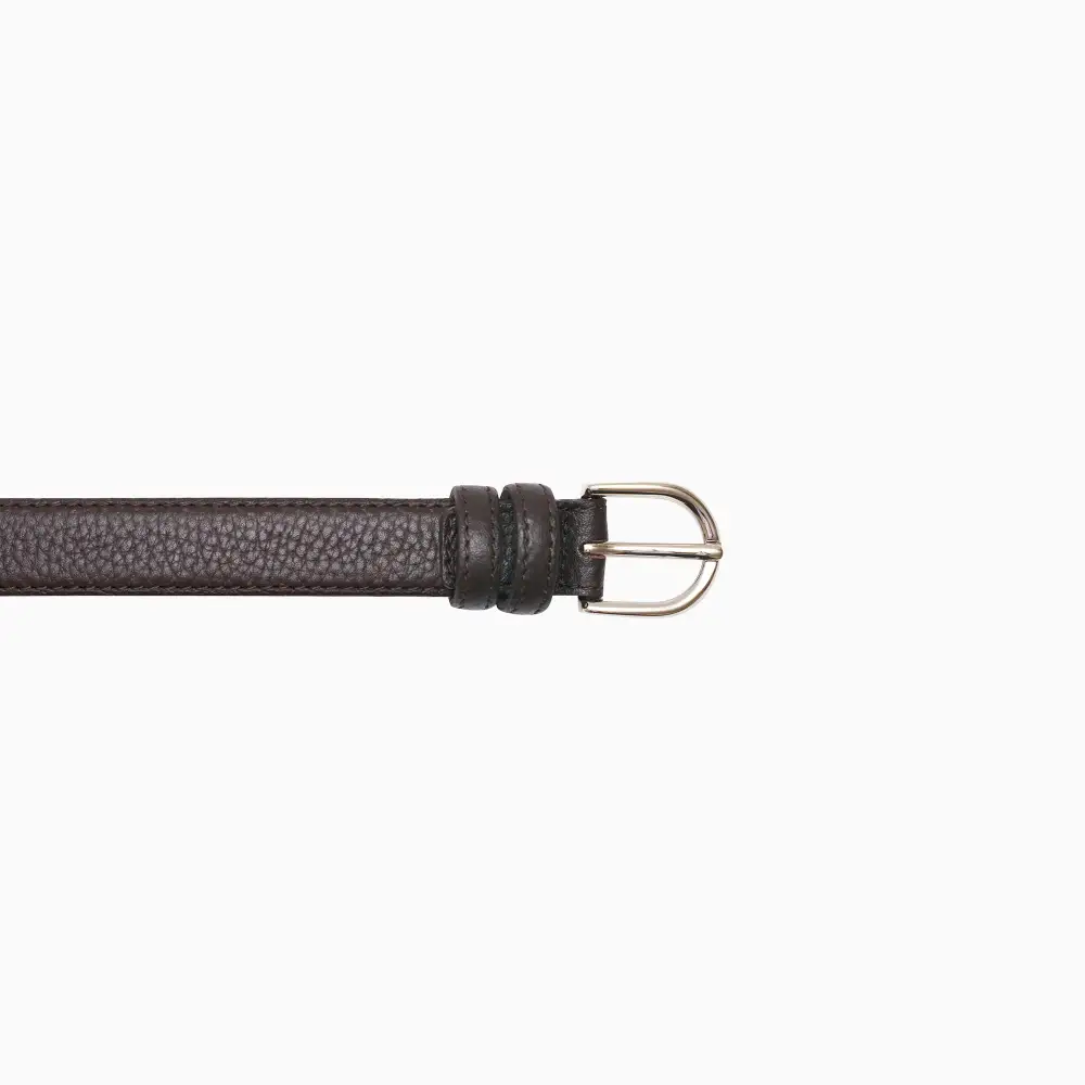 Modern Pebbled Leather Waist Belt