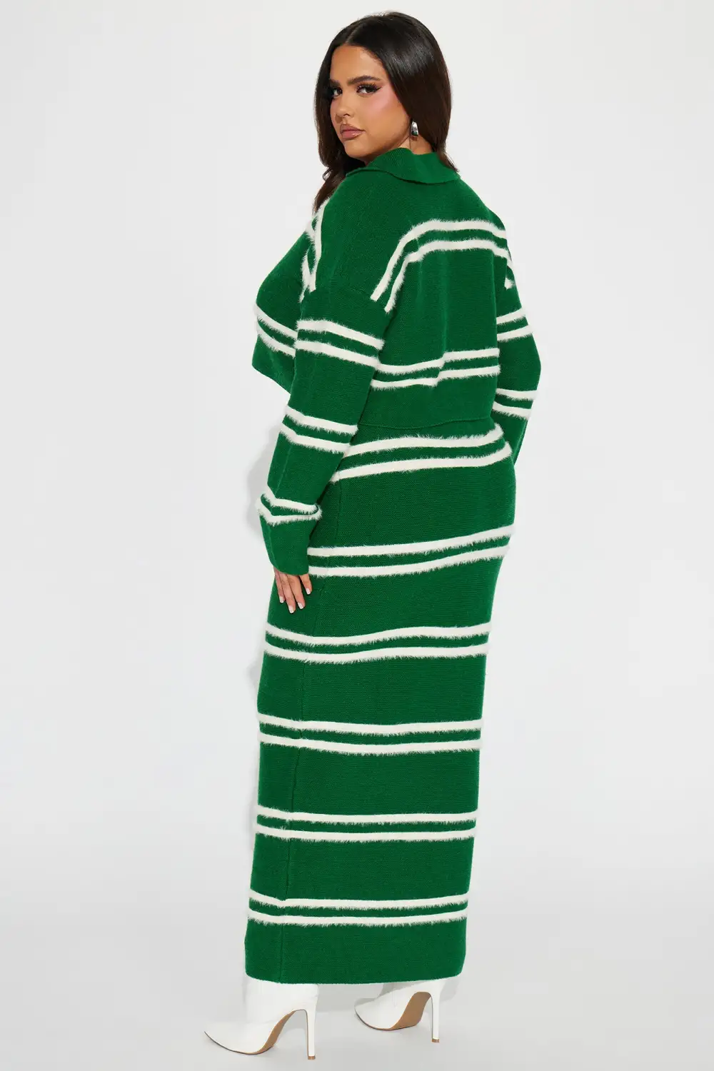 Making Plans Sweater Skirt Set - Green
