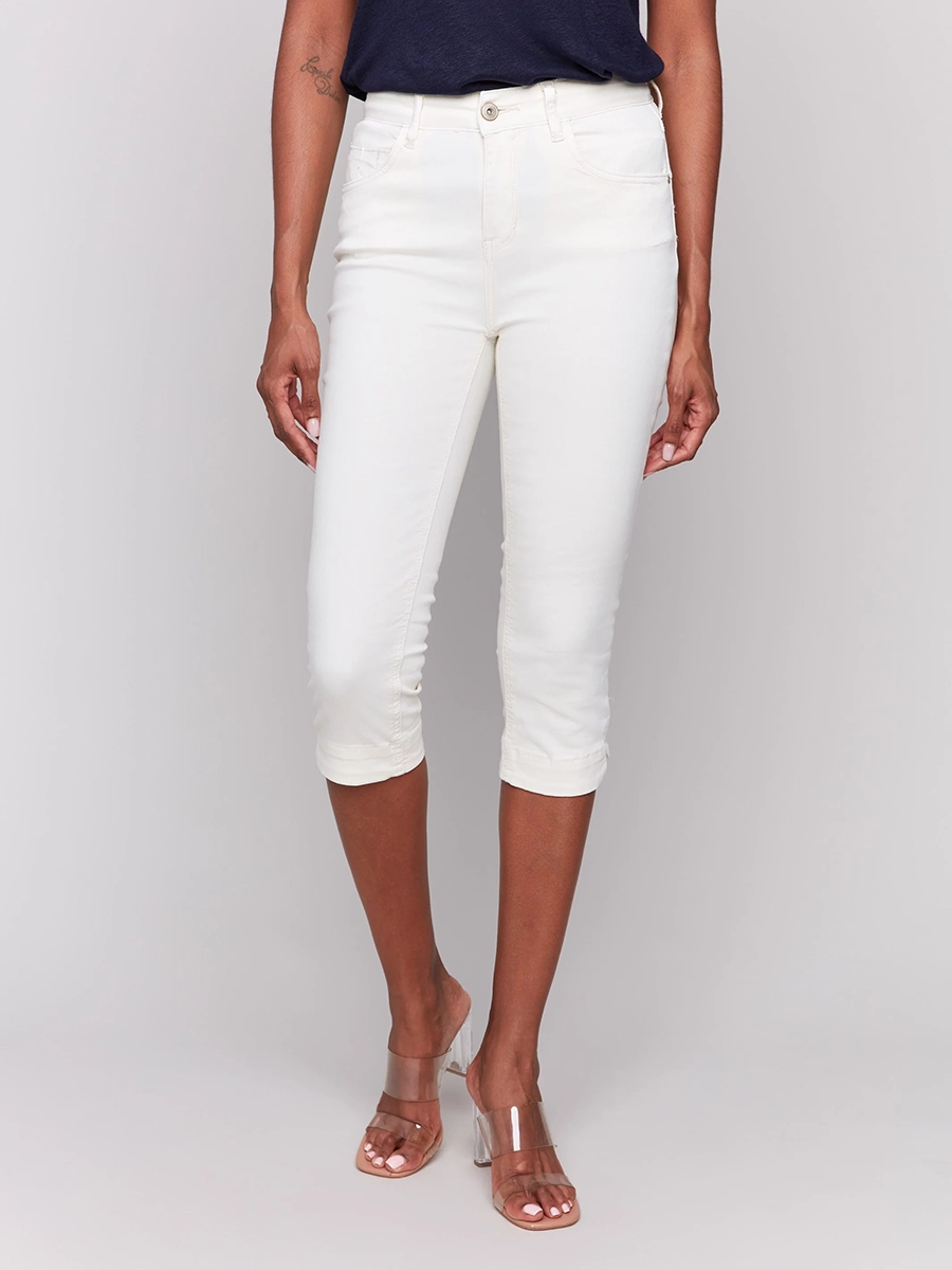 Slim Fit Women's Breathable Cotton Cropped Pants