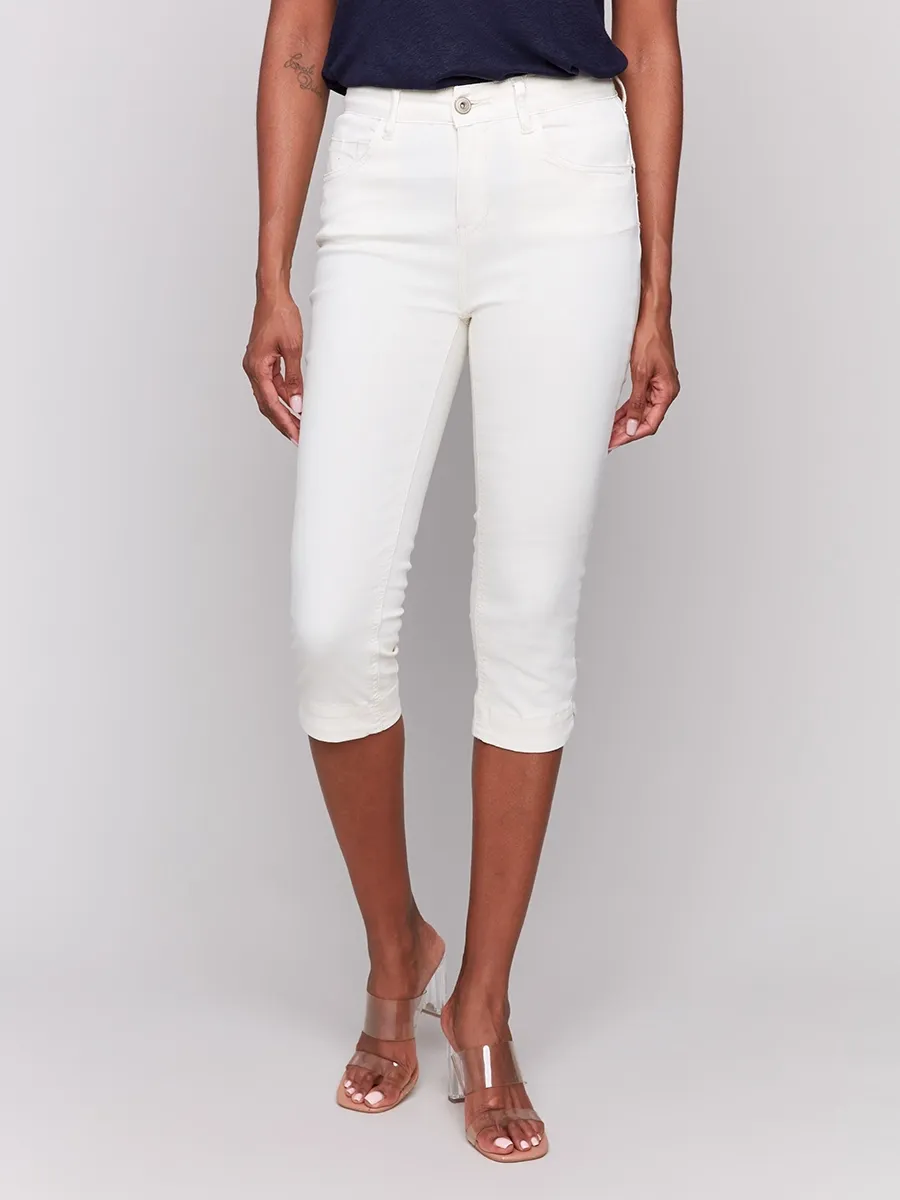 Women's Breathable Cotton Twill Cropped Pants