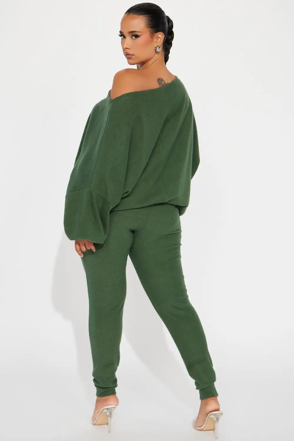 Comfy Mood Legging Set - Olive