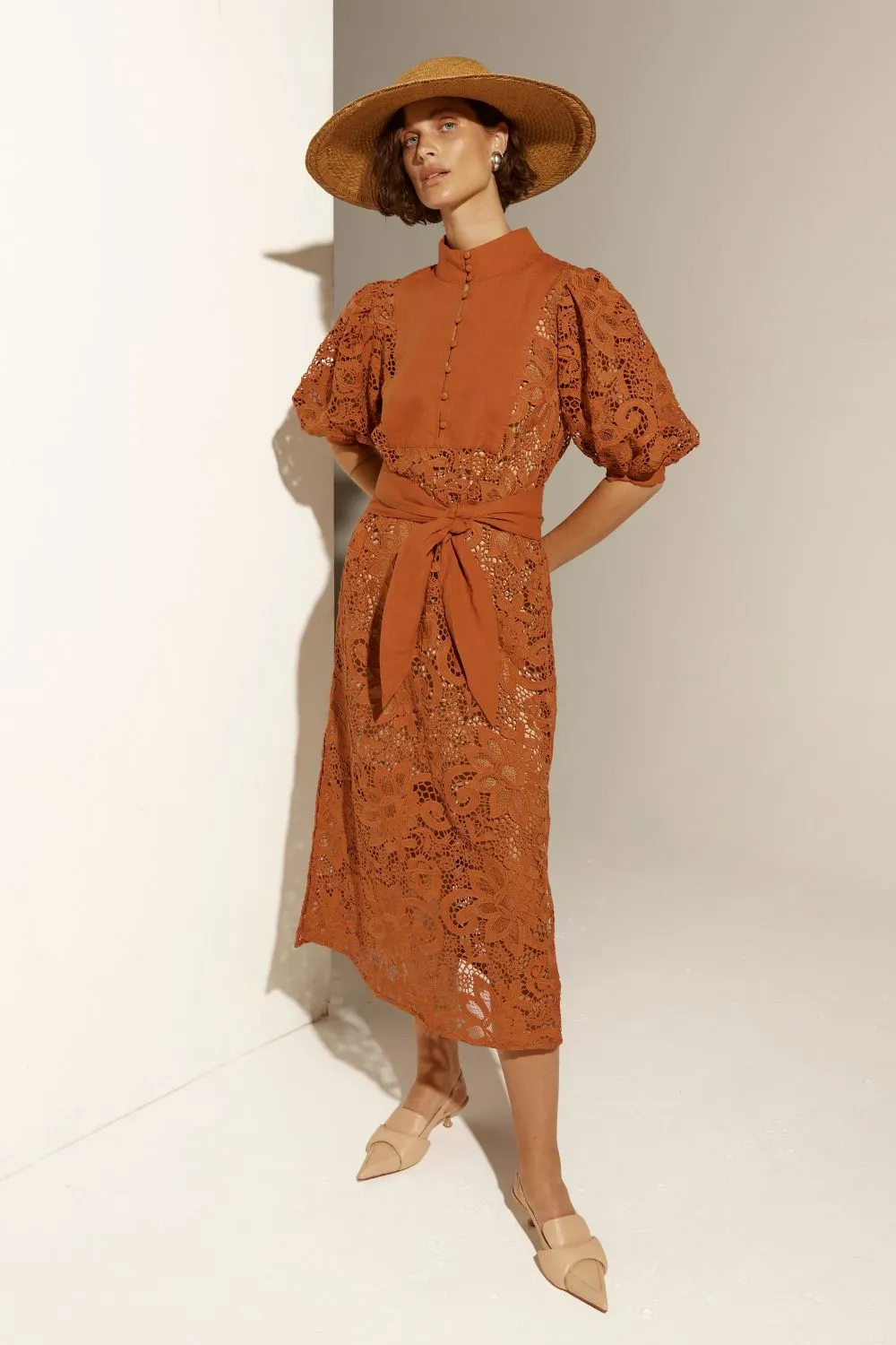 kinetic dress - toffee lace