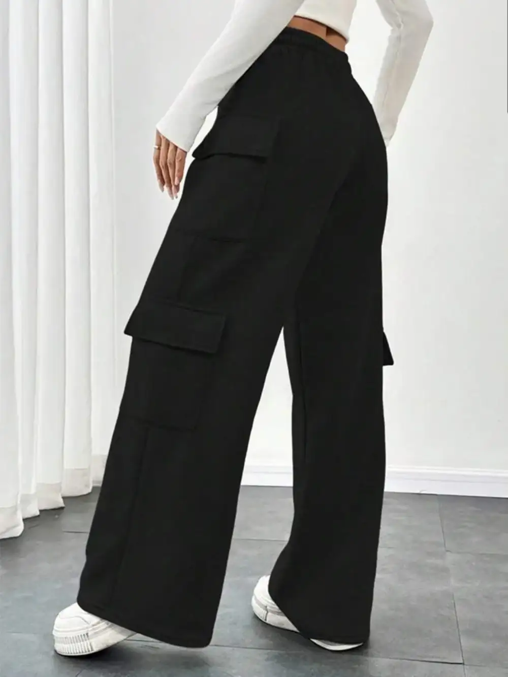 Casual Drawstring Loose Fit Pants