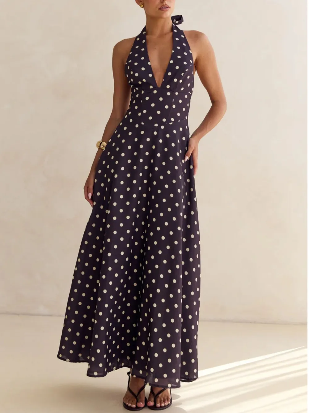 Clean Line Floral Printed Maxi Dress