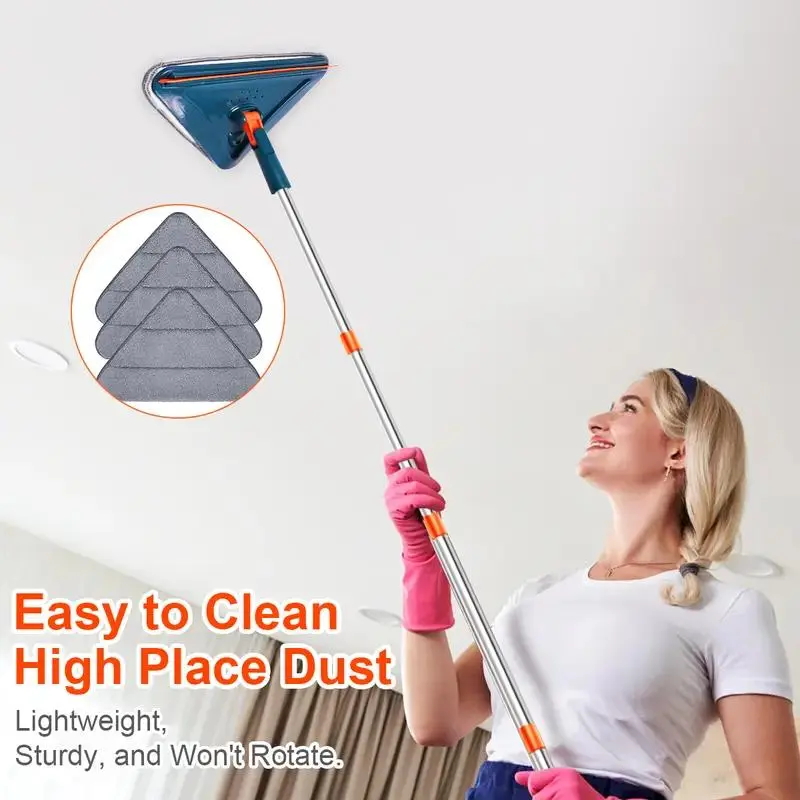 Triangle Mop Multi-Function Large Mop Head with Extendable Telescopic Pole
