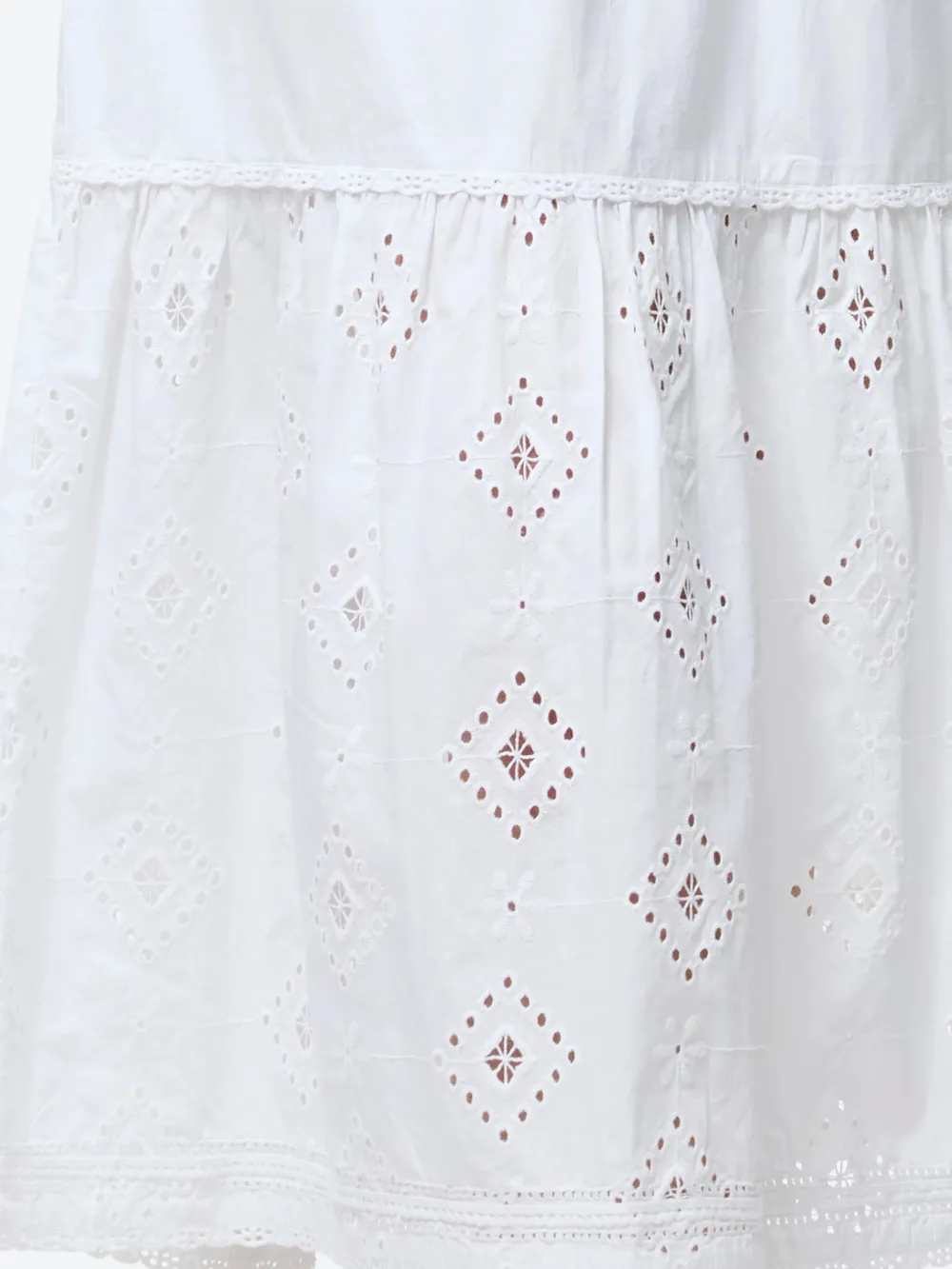 Modern Fashion V-Neck White Art Hollow Dress