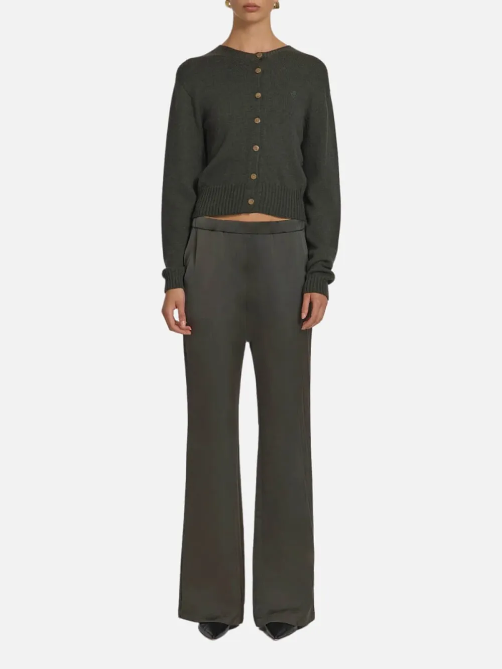 Plain Mid Rise Bootcut Pants