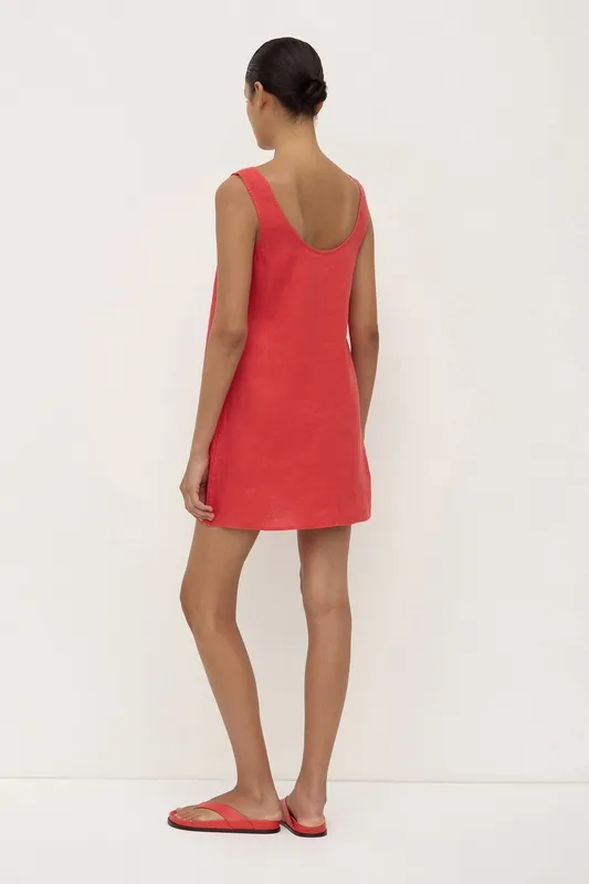 Chilli Linen A-Line Mini Dress