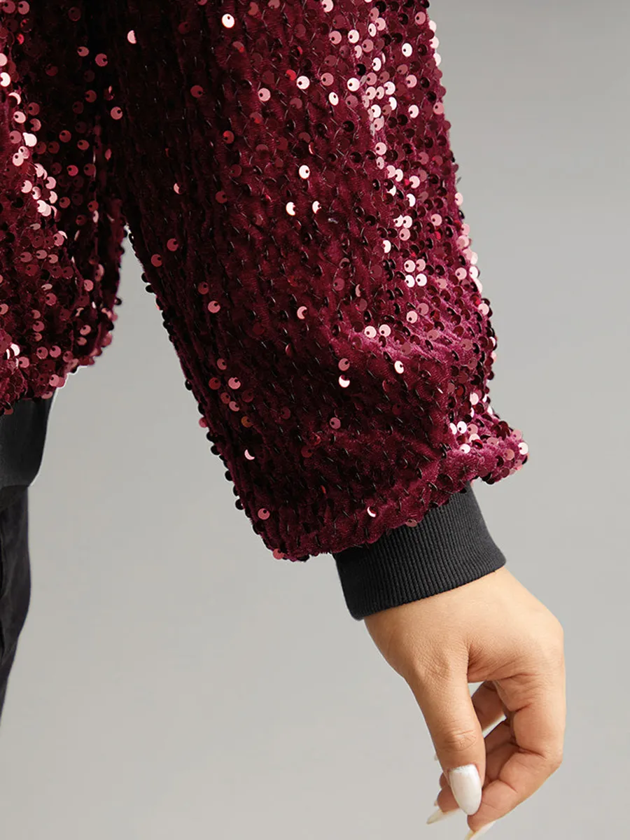 Elegant Burgundy beaded coat