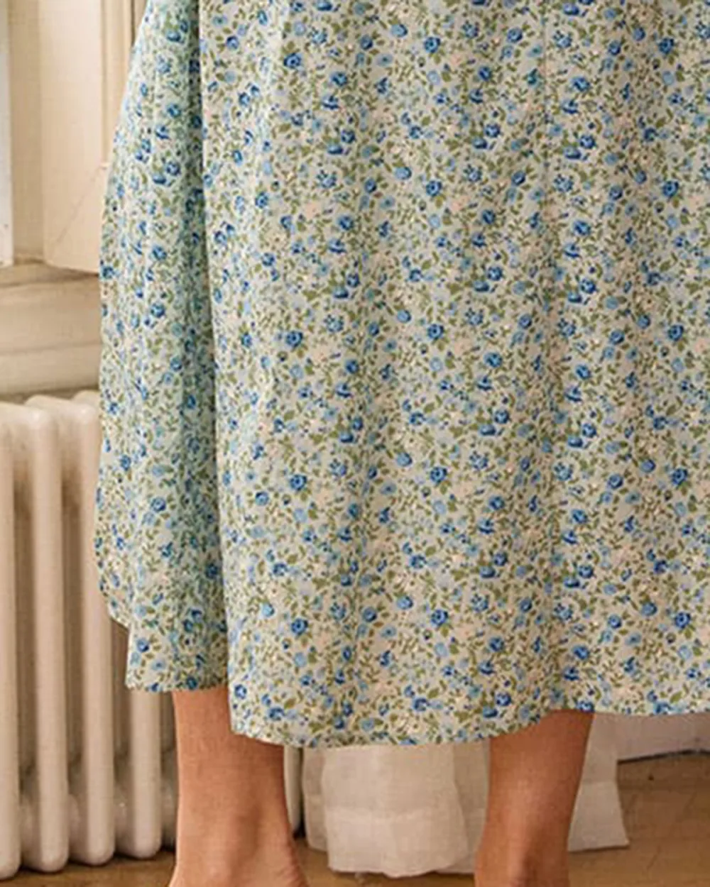 Floral Print Neo Mint Dress