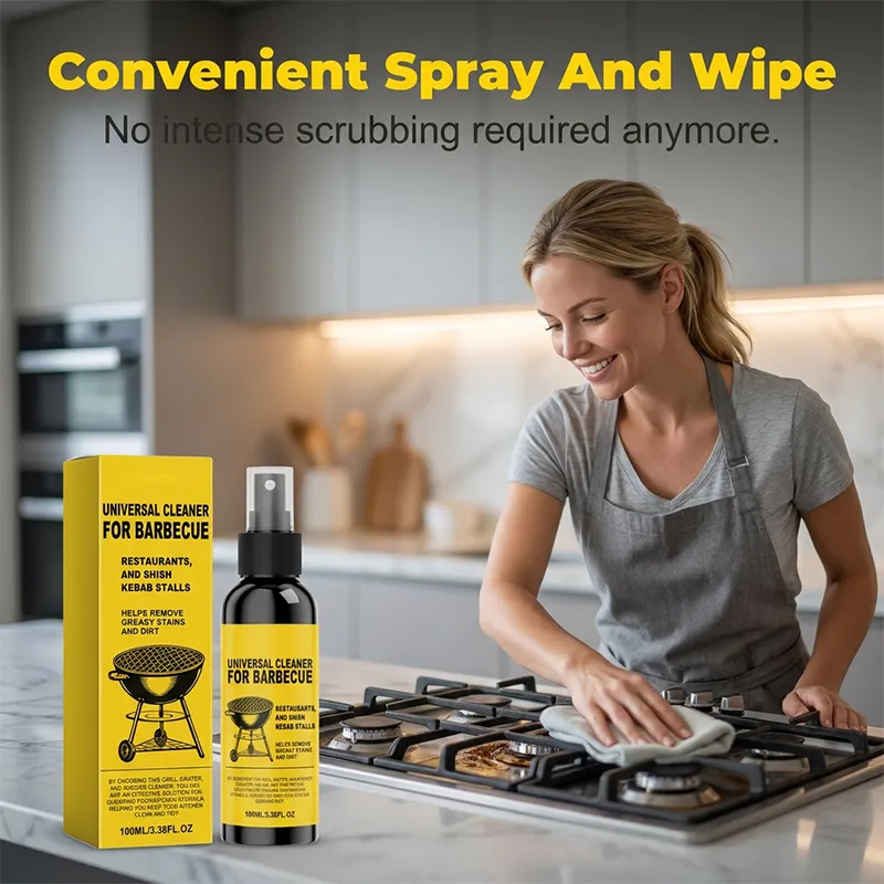 BBQ Grill Cleaner | Grease Remover for Grates & Skewers | Outdoor Barbecue Cleaning Solution